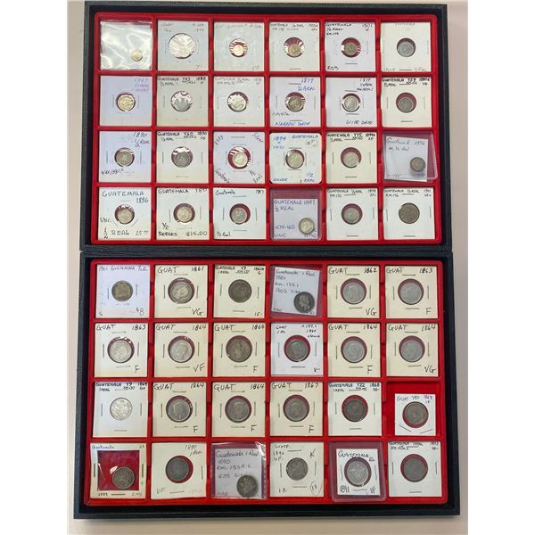 GUATEMALA: Republic, LOT of 108 coins