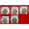Image 2 : CHINA: TIBET: LOT of 5 ga-den tangkas