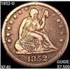 1852-O Seated Liberty Quarter NEARLY UNCIRCULATED