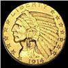 1914-D Indian Head Half Eagle $5 Gold LIGHTLY CIRCULATED