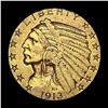 1913-S Indian Head $5 Gold Half Eagle LIGHT CIRC