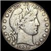 1908-D Silver Barber Half Dollar LIGHTLY CIRCULATED
