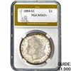 1884-CC Morgan Silver Dollar PGA MS63+