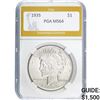1935 Silver Peace Dollar PGA MS64