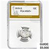 1919-D Mercury Silver Dime PGA MS65+