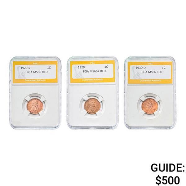 [3]1929-1930 Wheat Cent PGA MS66-66+