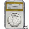 1921 Peace Dollar PGA MS63 SILVER