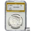 1921 Peace Dollar PGA MS61 SILVER