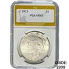 1923 Peace Dollar PGA MS65 SILVER