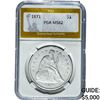 Image 1 : 1871 Seated Liberty Dollar PGA MS62