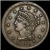Image 1 : 1854 Braided Hair Large Cent CLOSELY UNCIRCULATED