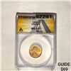 1909 1C Lincoln Wheat ANACS MS 62 RB