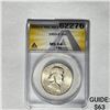 1953-D Franklin Half Dollar ANACS MS64 FBL