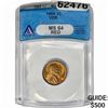 1909 VDB Wheat Cent ANACS MS64 RED