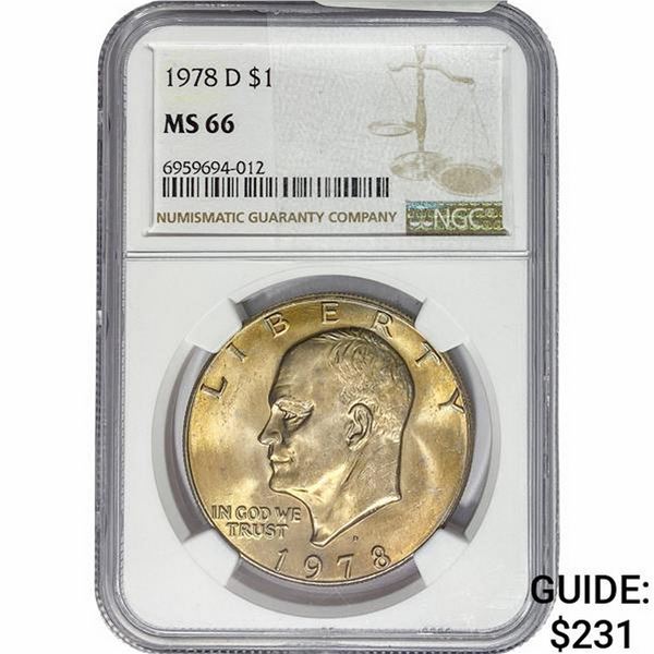 1978-D Eisenhower Dollar NGC MS66