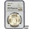 Image 1 : 1925 Silver Peace Dollar NGC MS65