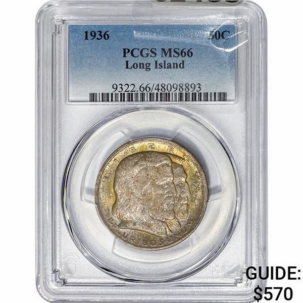 1936 Long Island Half Dollar PCGS MS66