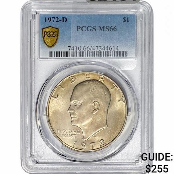1972-D Eisenhower Dollar PCGS MS66