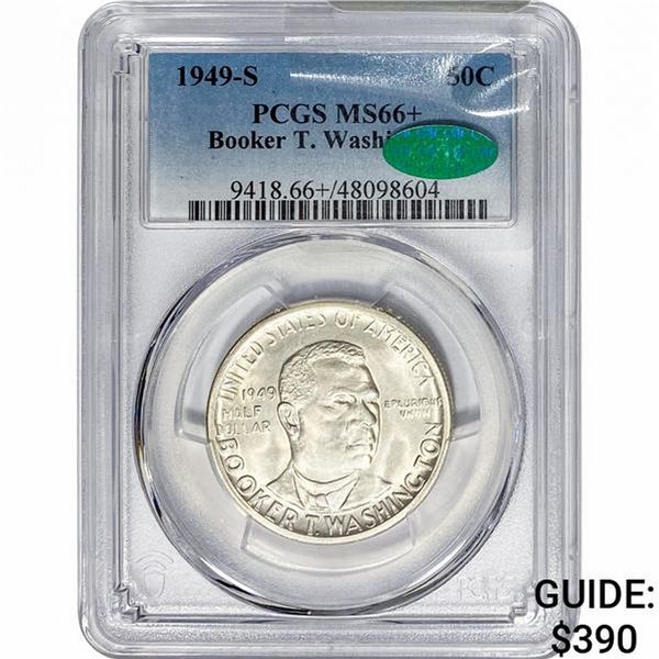 1949-S CAC Booker T Half Dollar PCGS MS66+