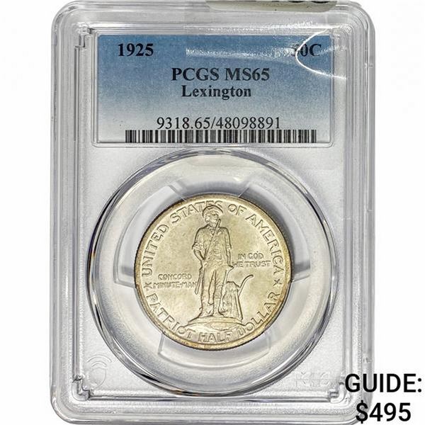 1925 Lexington Half Dollar PCGS MS65