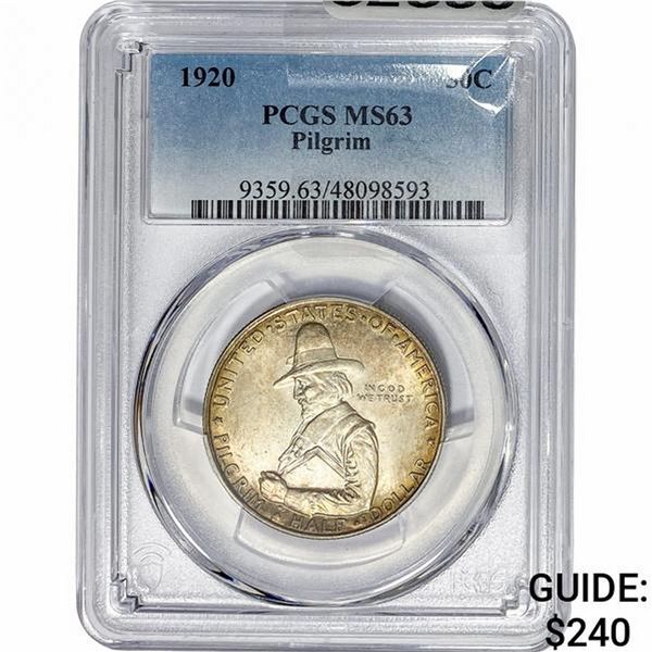 1920 Pilgrim Half Dollar PCGS MS63
