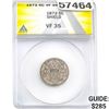 1872 Shield Nickel ANACS VF35