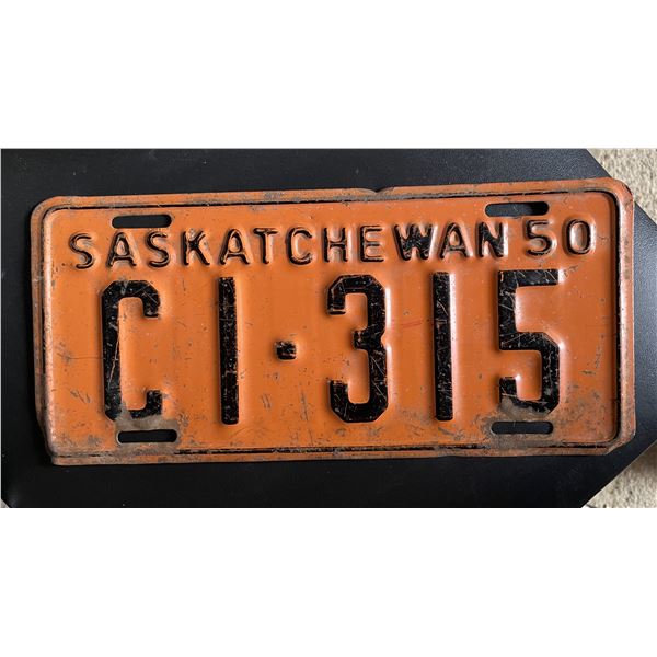 1950 Saskatchewan license plate C1 315