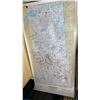 Image 1 : Saskatchewan 2012 topography wall map. 28.5”x55” Laminated