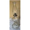 Image 1 : Antique oil lamp with chimney 18” tall
