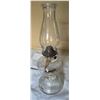 Image 1 : Antique oil lamp with chimney. 18” tall