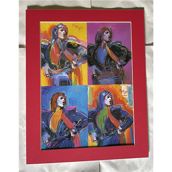 Mick Jagger Rolling Stones matted print 11x14 by Peter Max
