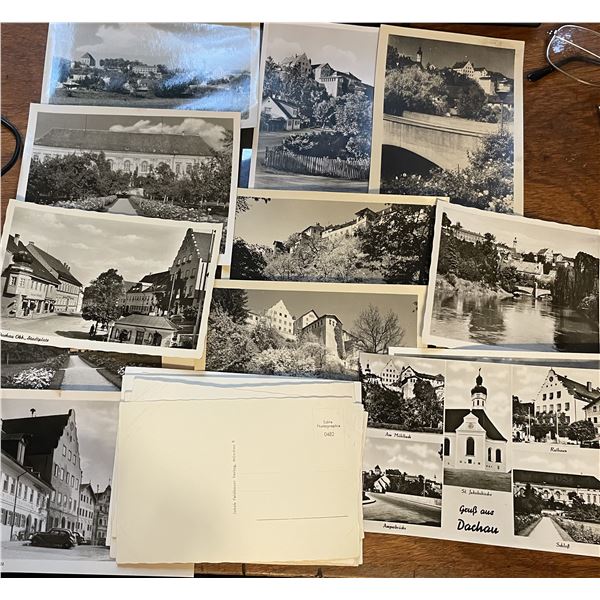 20 vintage photo postcards from Dachau, Germany
