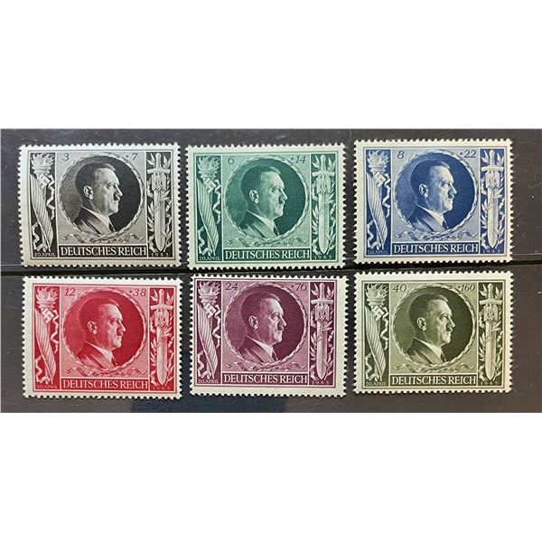 Germany 1943 Hitler 6 stamps set