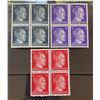 Image 1 : Germany 1941 3 blocks of 4 Hitler stamps