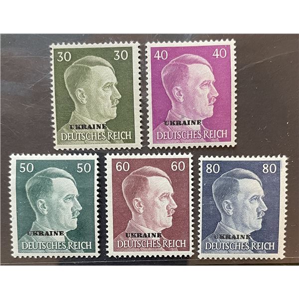 Germany Occupation stamps High Values WW2  Hitler 1941