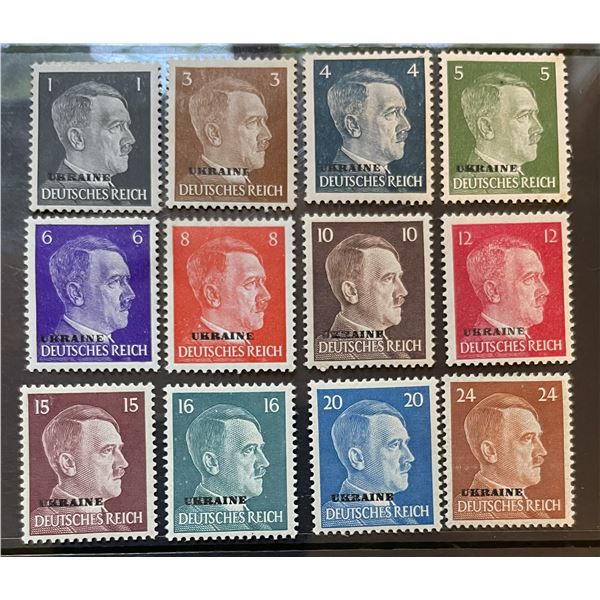 Germany Occupation Stamps WW2 Hitler 1941