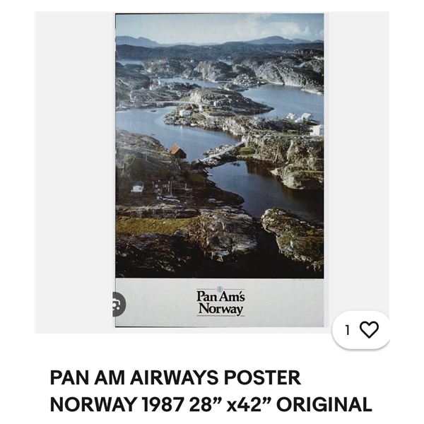 Panam Airlines travel poster