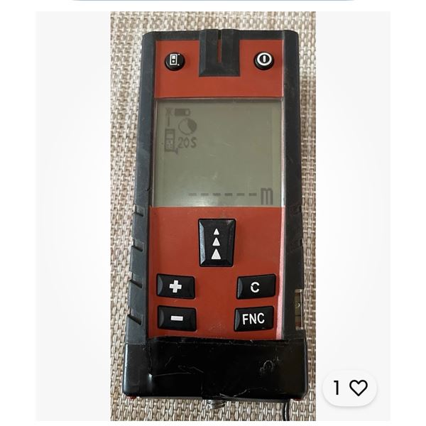 Hilti laser measurer. Battery cover held on by tape but works good
