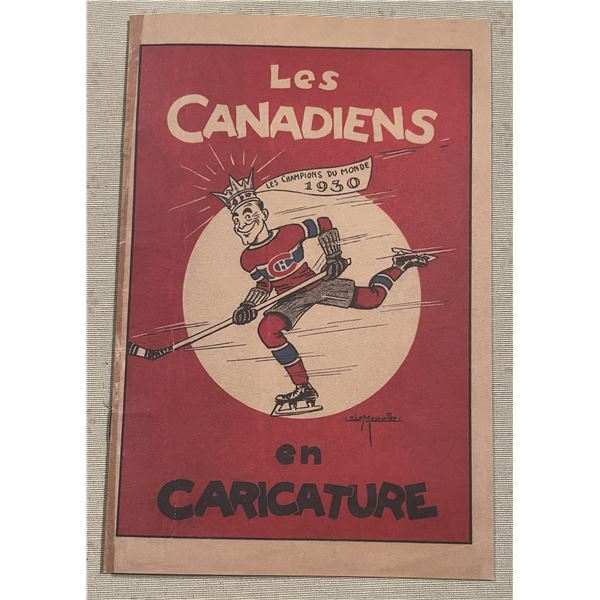 Montreal Canadiens 1930 booklet. Repro
