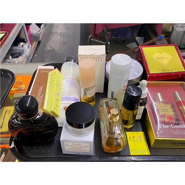 Tray of Asst. Pefume and Cosmetics