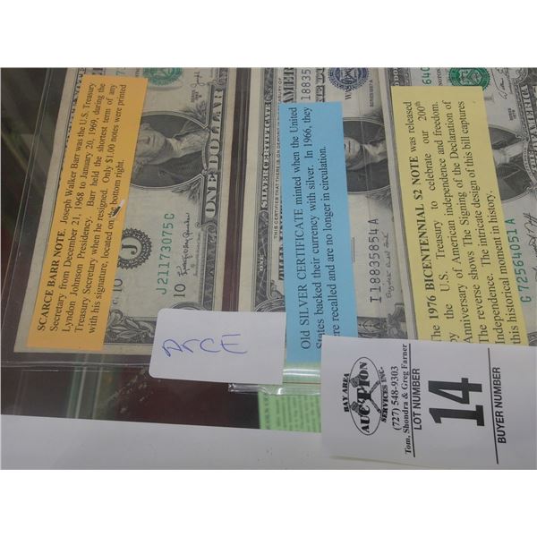 Barr Note, Silver Certificate, Bicentennial $2 Note