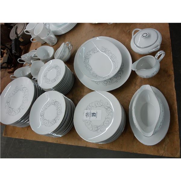 Harmony House Silver Trim China Set