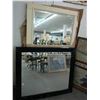 Image 1 : Beige/Black Framed Bevelled Mirrors - 2  - No Shipping
