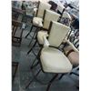 Image 1 : Beige Padded Metal Swivel Bar Stools - 3