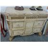Image 1 : Distressed Claw Foot Hall Cabinet