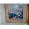 Image 2 : Framed Coffee Pot Bridge, Tropical Sea Port Wall Art - 2
