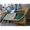 Image 2 : Wicker Patio Rockers 2/Loveseat/Coffee/End Tables Set