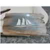 Image 2 : 4' Driftwood, Sailboat Painted Wood