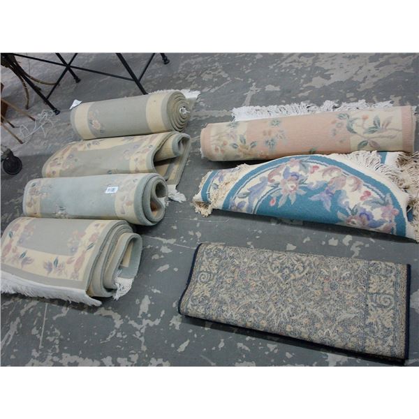 7-Small Area Rugs, Hall Runners - 7 X $