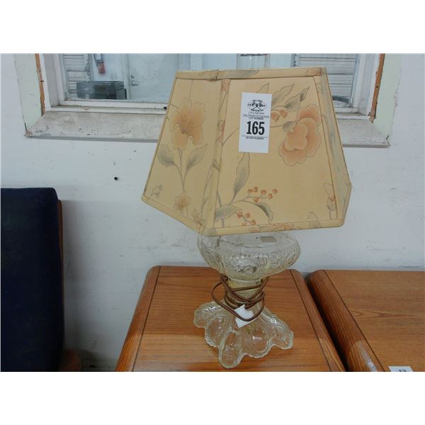 Floral Shaded Glass Lamp